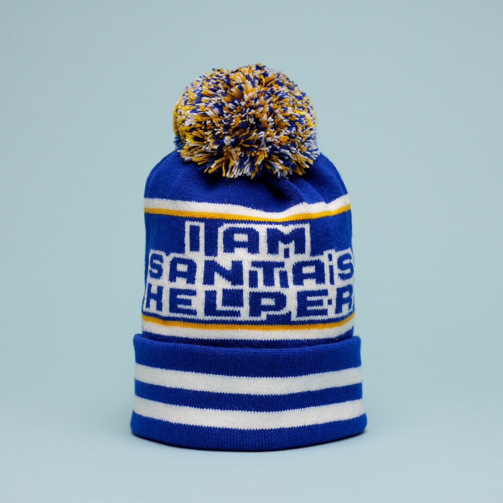Sufjan Stevens - Worst Christmas Ever "I Am Santa's Helper" Beanie (Blue and White)