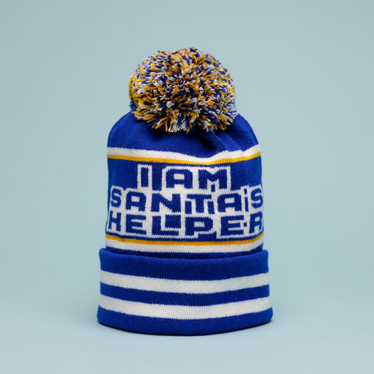 Sufjan Stevens - Worst Christmas Ever "I Am Santa's Helper" Beanie (Blue and White)