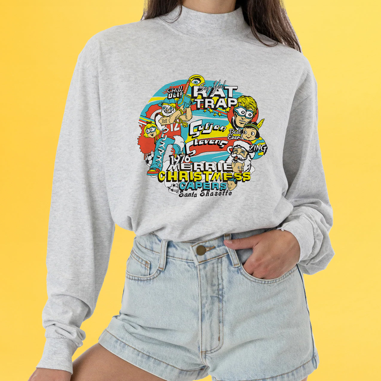 Sufjan Stevens - Silver & Gold Mock Neck Shirt – Asthmatic Kitty