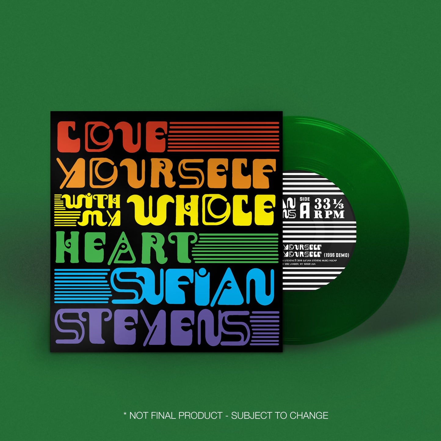 Sufjan Stevens - Love Yourself / With My Whole Heart 7-inch