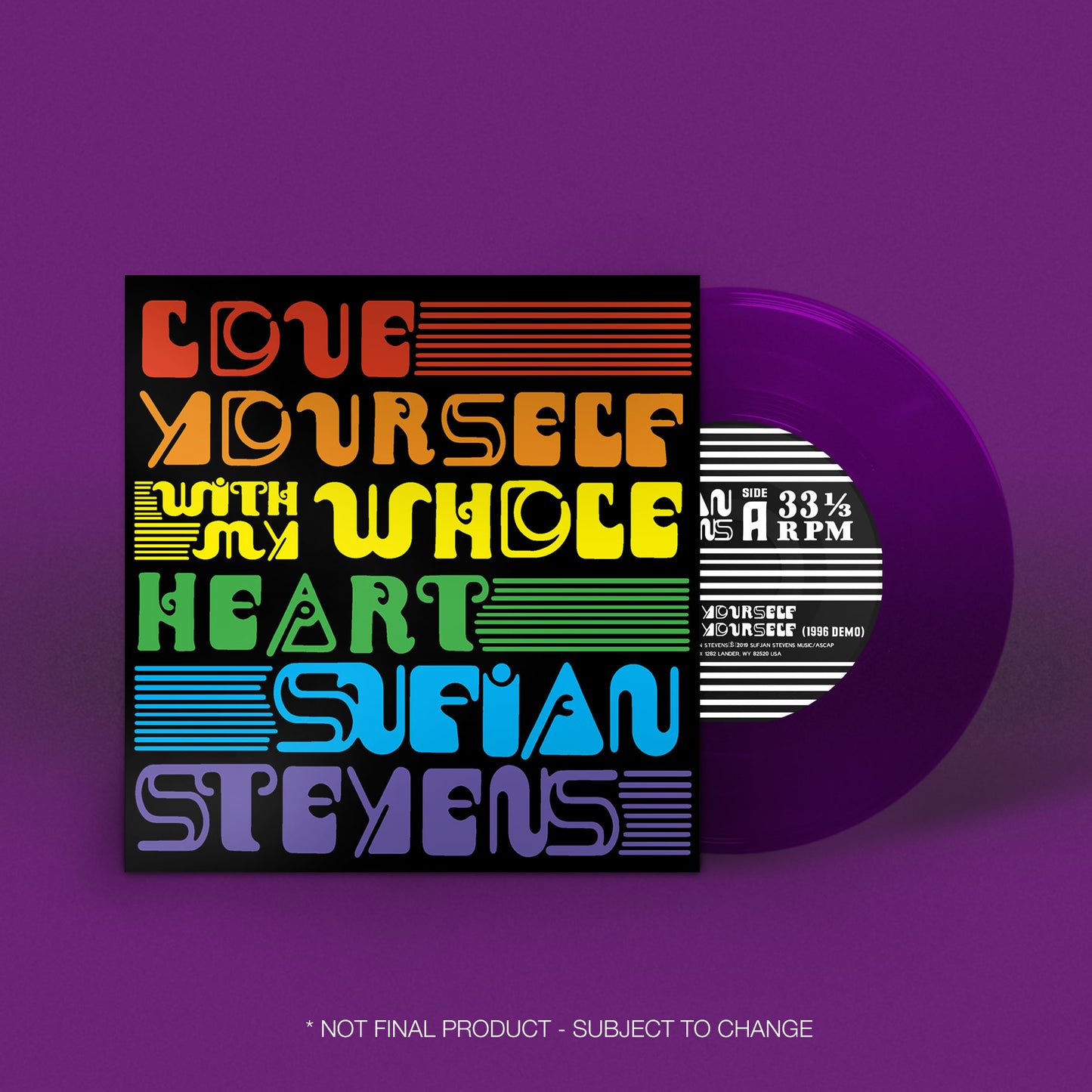Sufjan Stevens - Love Yourself / With My Whole Heart 7-inch
