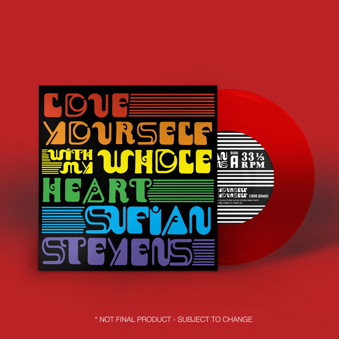 Sufjan Stevens - Love Yourself / With My Whole Heart 7-inch