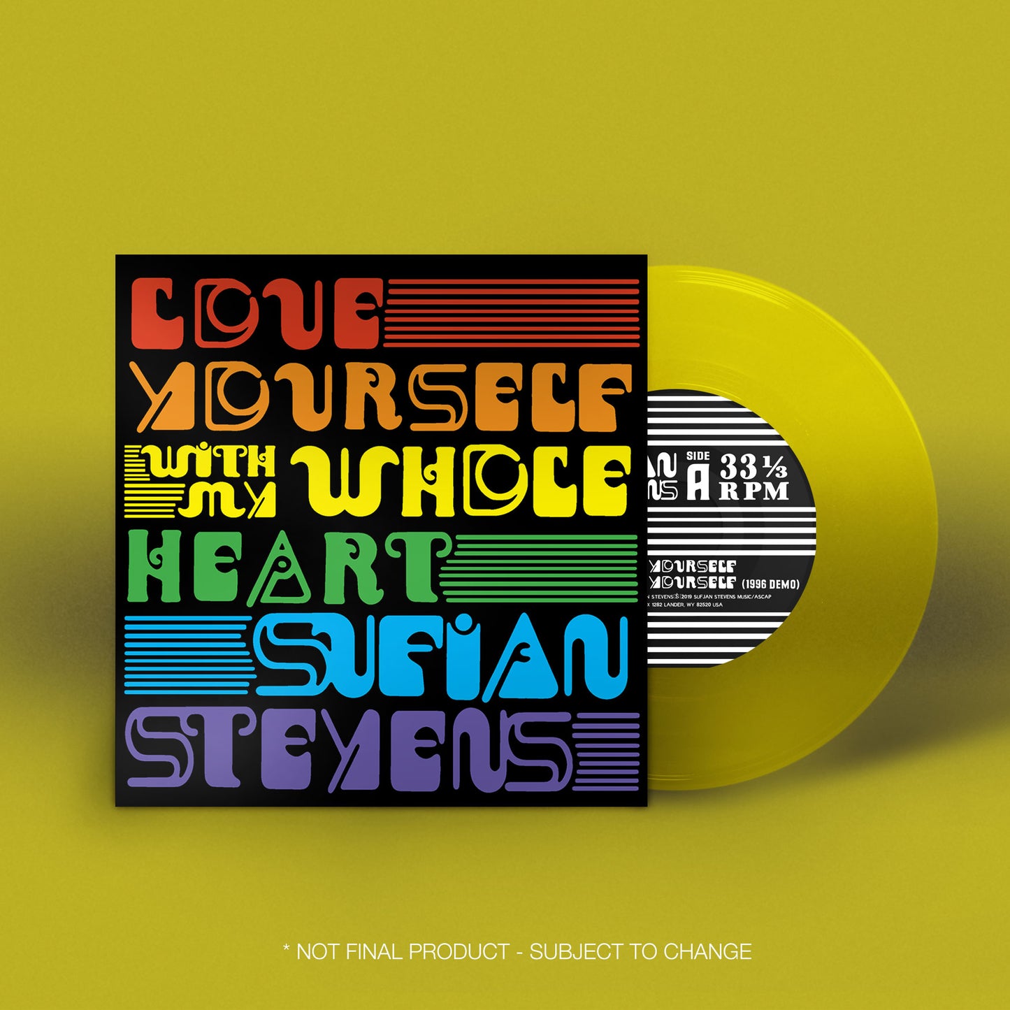 Sufjan Stevens - Love Yourself / With My Whole Heart 7-inch